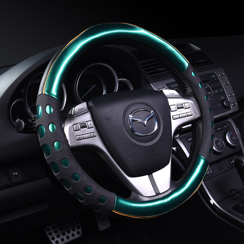 

Knilca Зелёный цвет Средний размер диаметр 38cm, car steering wheel cover