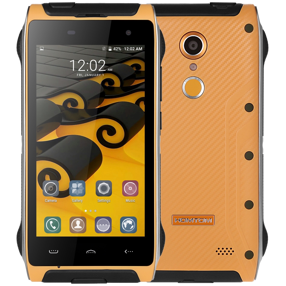 фото 4g смартфон homtom оранжевый желтый евровилка