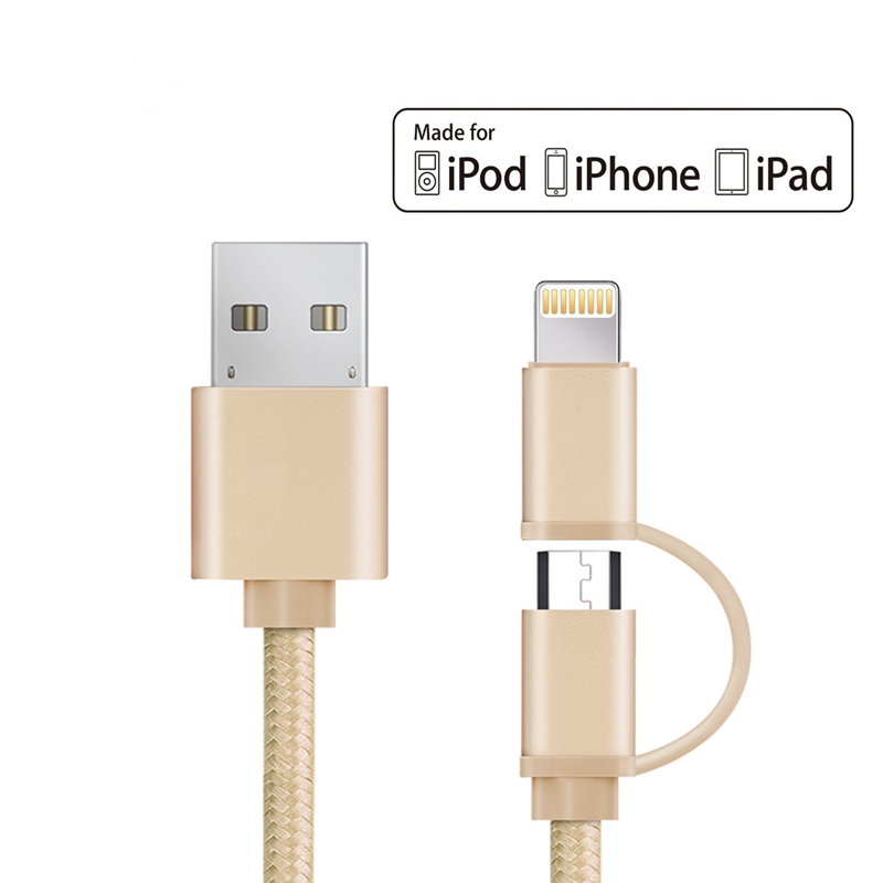 фото Кабель для iphone 5 6 7 usb zoxe золотой цвет 1m