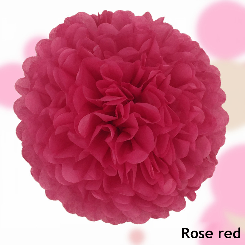 

FANLUS Rose red, дюймов 1 шт помпоном ткани Бумага