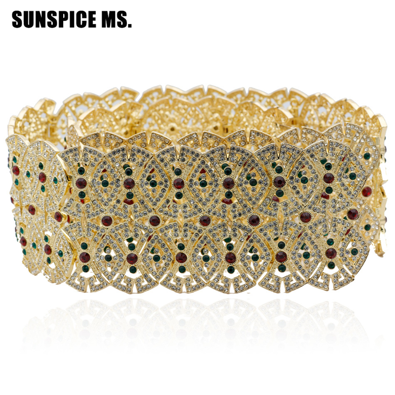 

SUNSPICE MS Золото, Rhinestone Crystal Hollow Out Metal Belly Chains