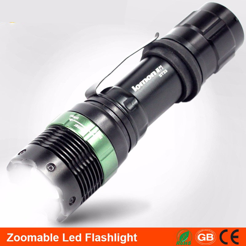 

lomon Черный 200m-500m, Zoom LED Flashlight