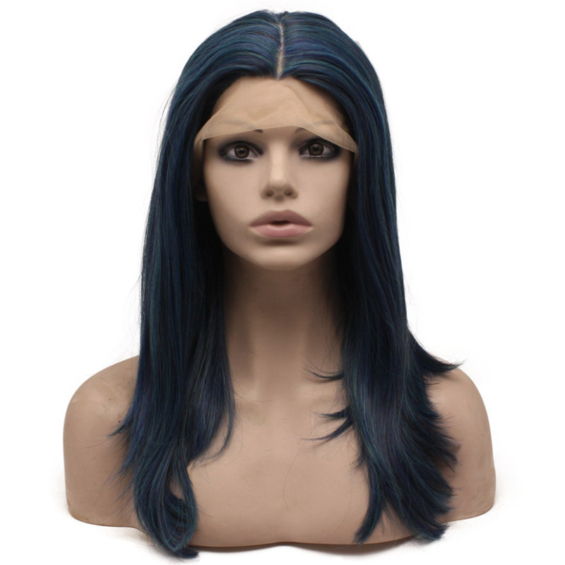 

blue wig synthetic