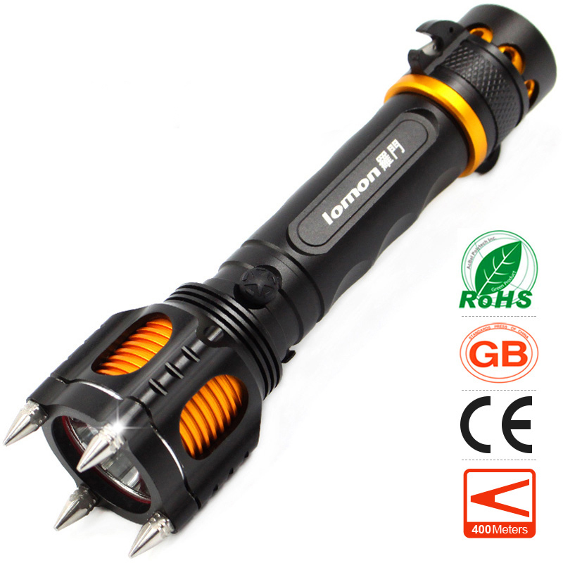 

lomon Черный 200m-500m, LED Flashlight