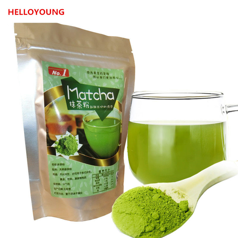 

HelloYoung, C-TS042 Продажа 80g Natural Organic Matcha Зеленый чай порошок для похудения чай вес