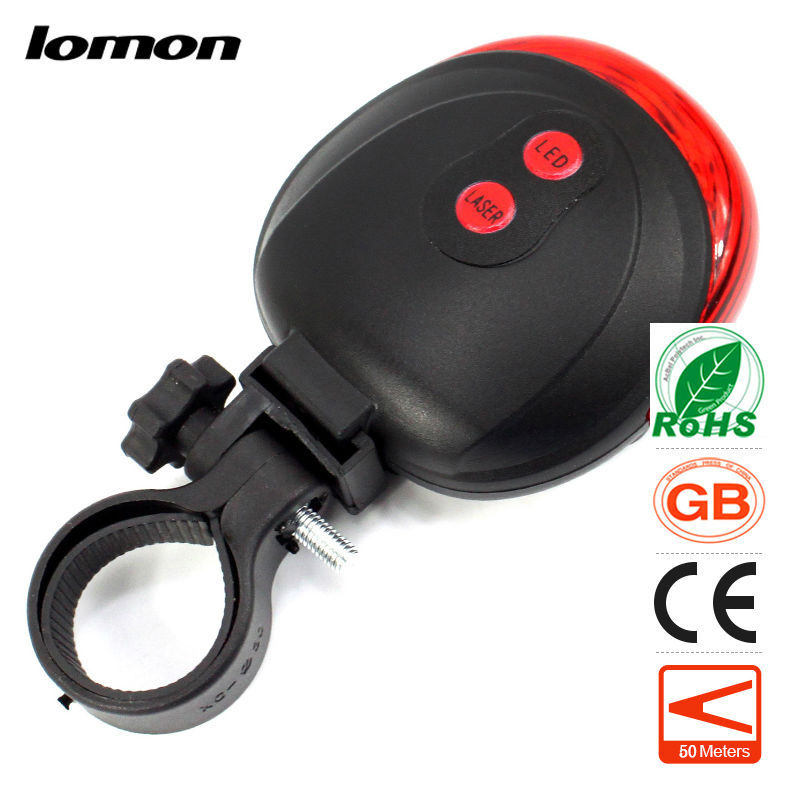 

lomon Черный, Cycling Bicycle 5 LED Light