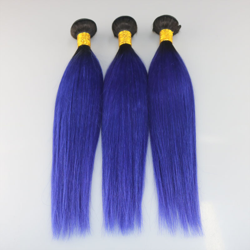 

NLW T1BPurple 16 18 20, Brazilian silky straight human hair ombre