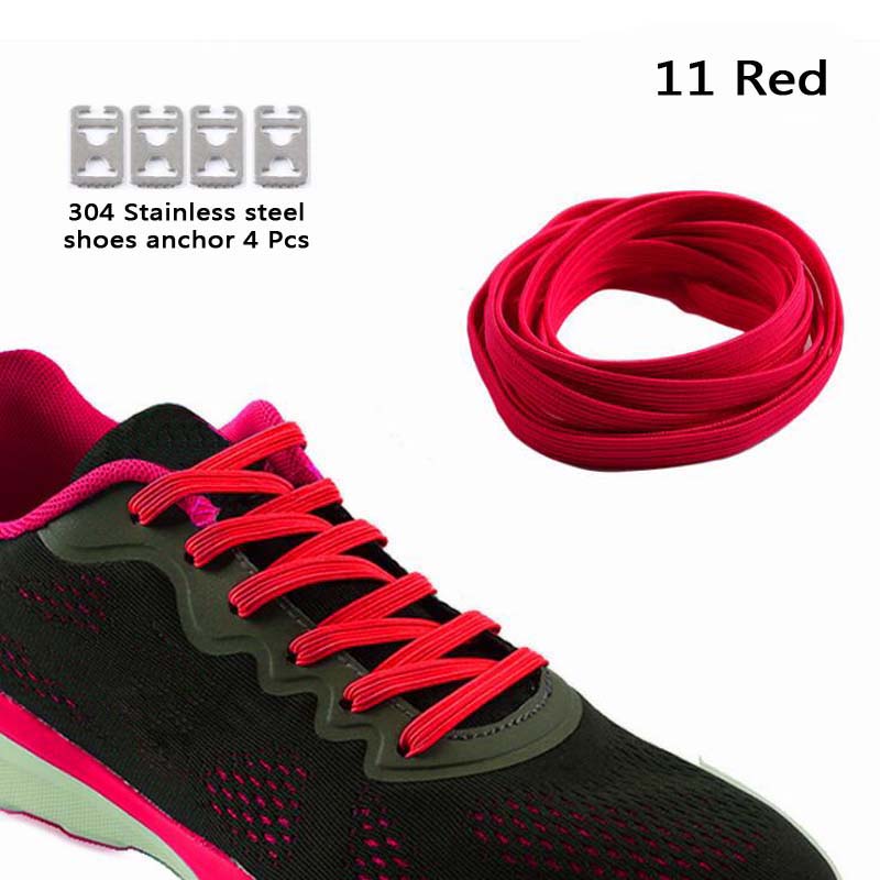 

JUPHAIR Red, Shoelaces Мужчины Kid Повседневный спортивный плоский эластичный шнурок для обув