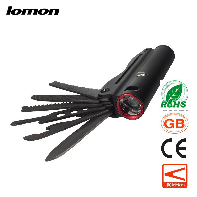 

lomon Черный 200m-500m, Mulifunctional Mini LED Flashlight