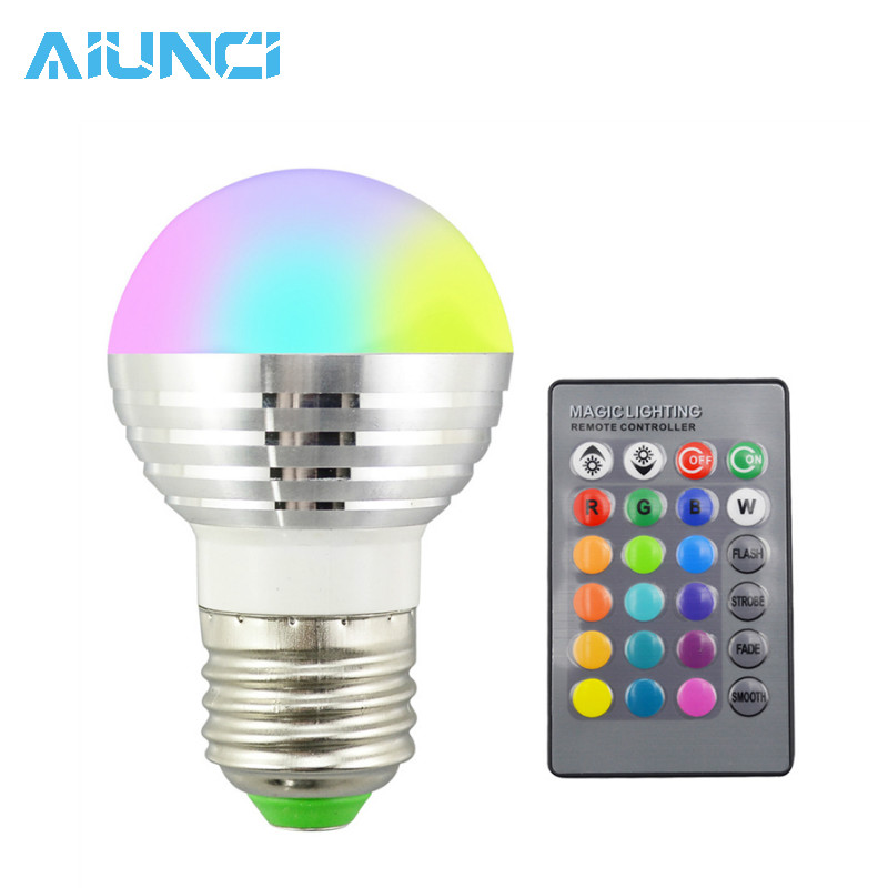 

AIUNCI RGB E27 5W, RGB светодиодный свет прожектора