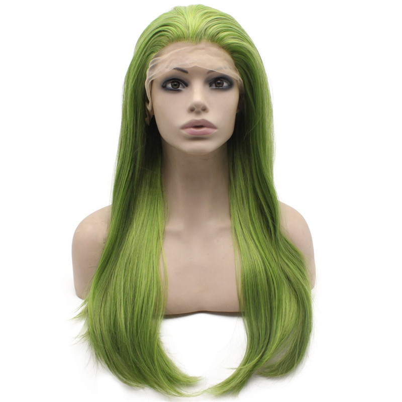 

green wig