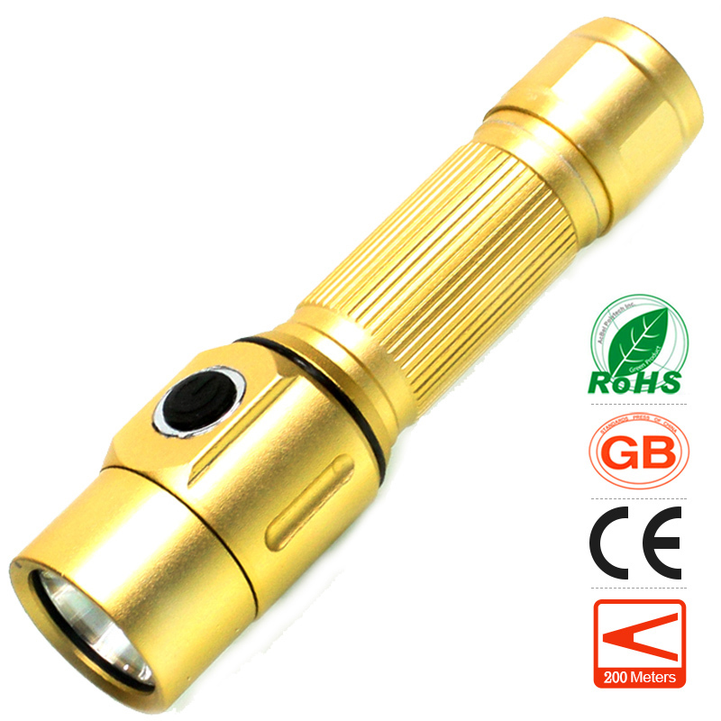 

lomon золотистый 200m-500m, Mini LED Flashlight