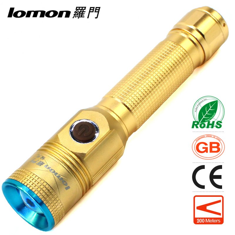 

lomon золотистый Green Light, Zoom LED Flashlight