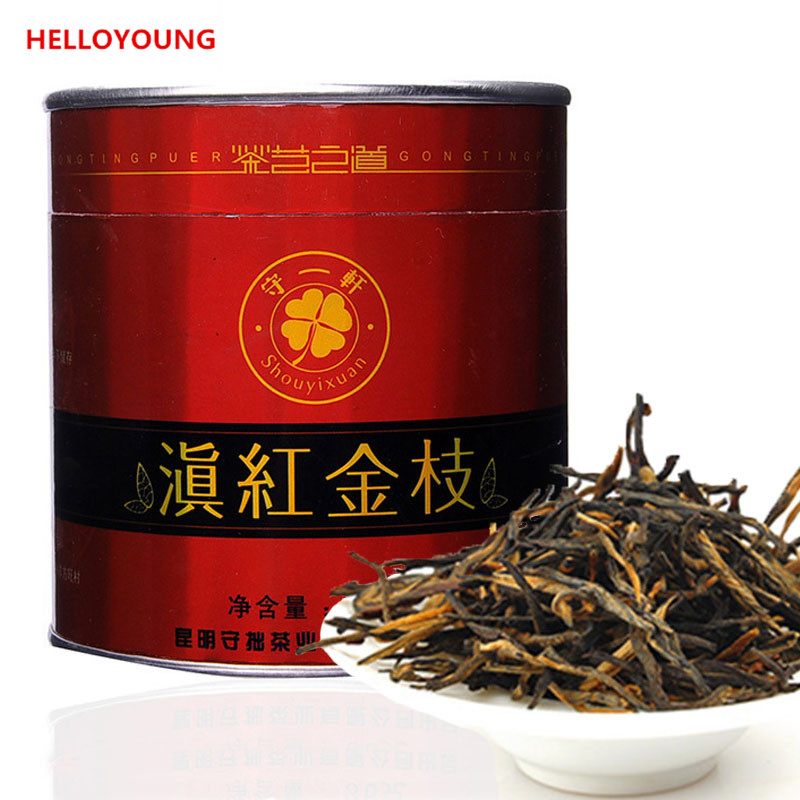 

HelloYoung, C-HC002 Китай Юньнань изысканный консервированный чай Dianhong Черный чай почки войны и рано