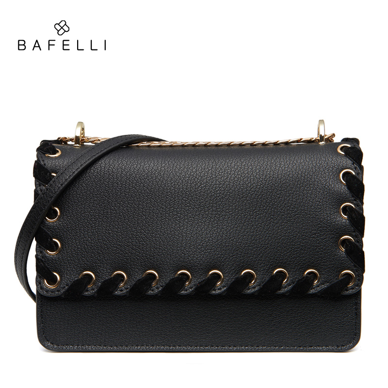 

BAFELLI Black, новый мешок кожи сплетения прибытия