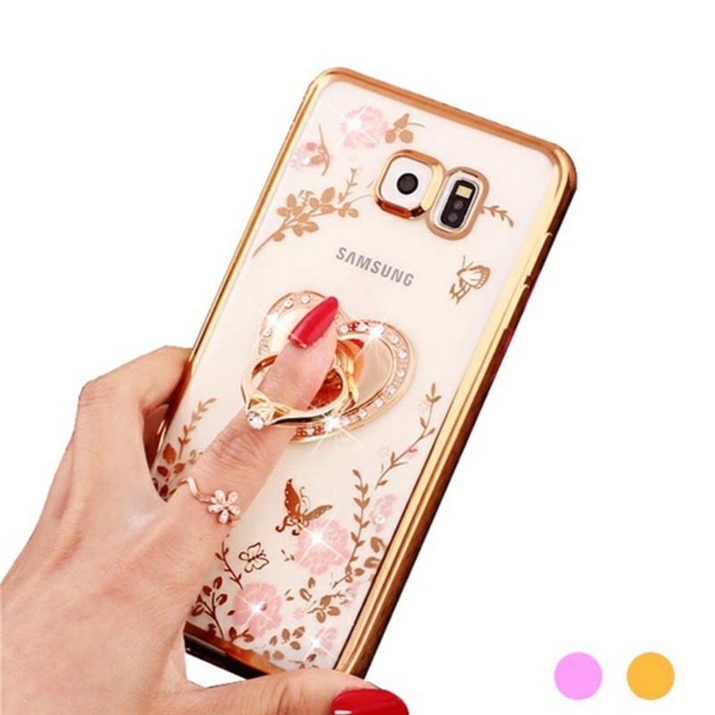 

KYKEO золотой Samsung Galaxy S8 Plus, Flower Diamonds Soft TPU Phone Docks Cases