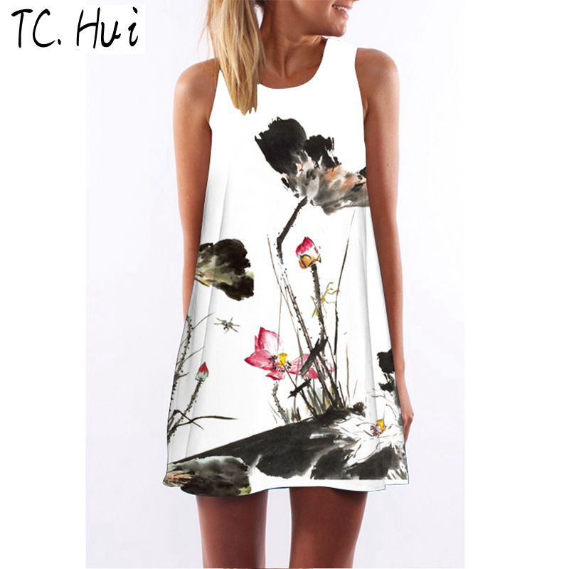 

TCHui, Summer Spaghetti Strap Tank chiffon Платье летнее платье майка Женское платье без рукавов Сексуальная пляжная одежда Сексуальная мода флуоресцентная краска Женская