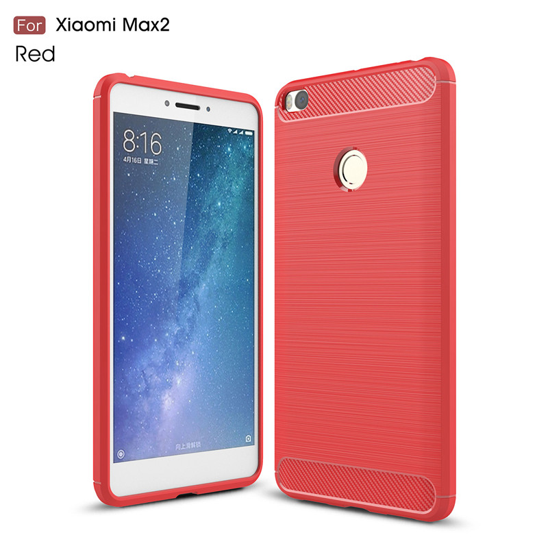 

KYKEO Красный MI Max 2, Carbon Fiber Phone Cases For xiaomi MAX2 Case