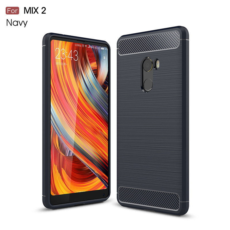 

KYKEO Синий цвет MI Mix 2, Carbon Fiber Phone Cases For xiaomi MIX2 Case