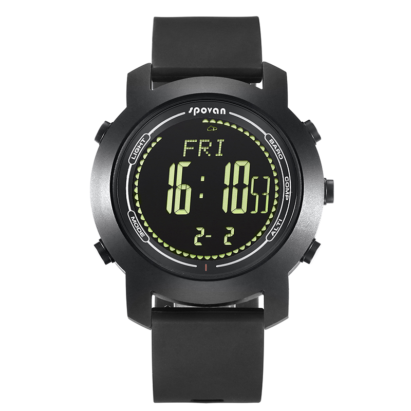 

SPOVAN Silicone black, Мужчины Повседневная Wistwatches