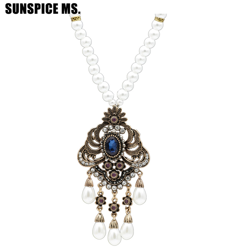 

SUNSPICE MS Blue женщины, Длинные подвески ожерелье с подвеской