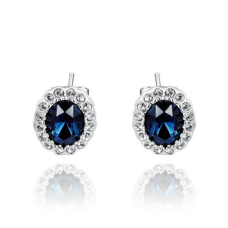 

yoursfs Blue, diamond earrings studs