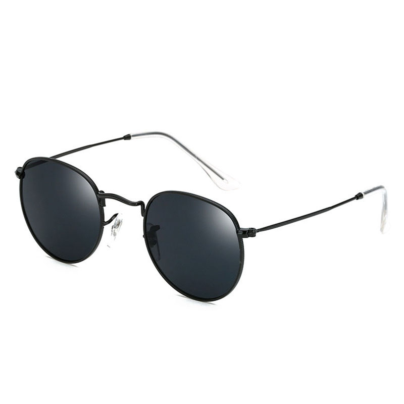 

LIKEU  NO1 Black & Grey, Овальные металлические солнцезащитные очки