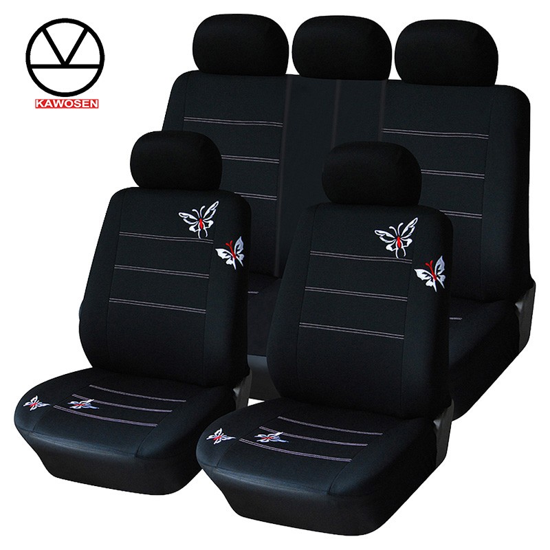 

COVERS Крышка сидения с черной бабочкой, KAWOSEN Butterfly Embroidery Car Seat Cover