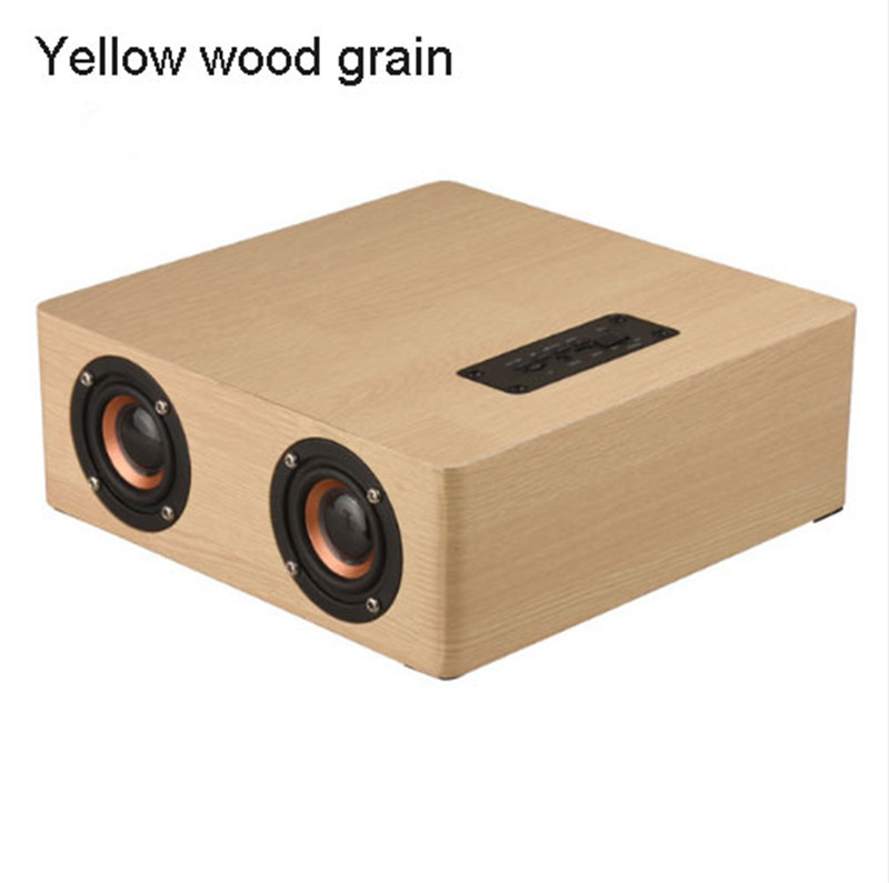 

zhileyu желтый, 35MM Q5 Деревянный динамик Bluetooth