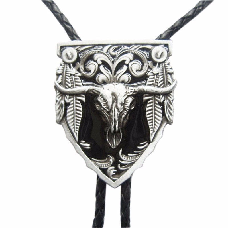 

JEANS FRIEND Black, Vintage Black Enamel Long Horn Bull Bolo Tie также продается в США