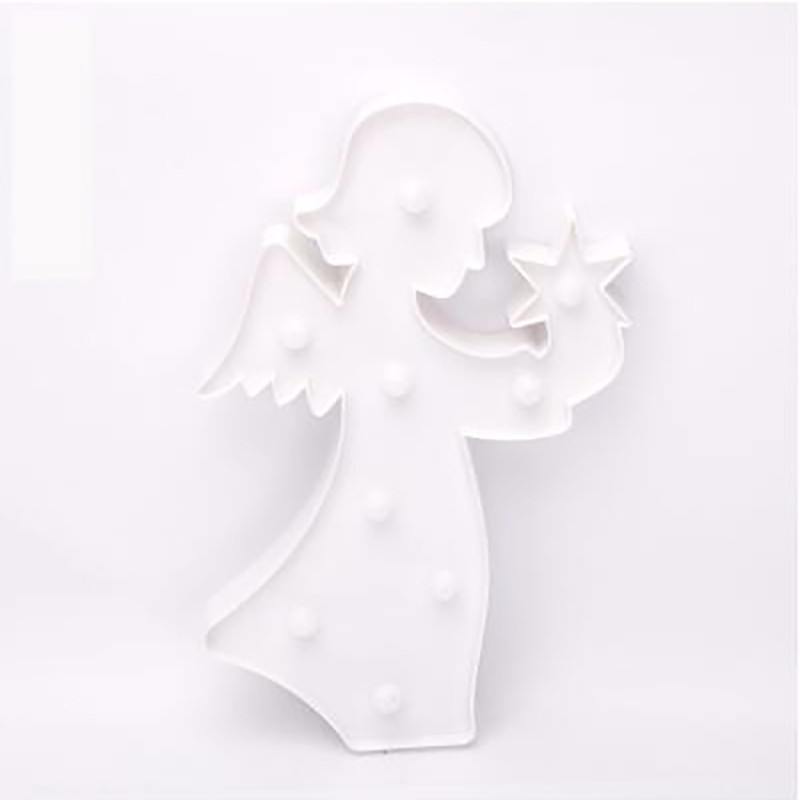 

LUOMU Белый ангел, Alphabet Light Indoor Battery powered Wall Hanging Night Light