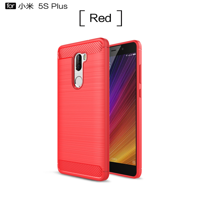 

KYKEO Красный MI 5S Plus, Carbon Fiber Phone Cases For xiaomi 5s plus