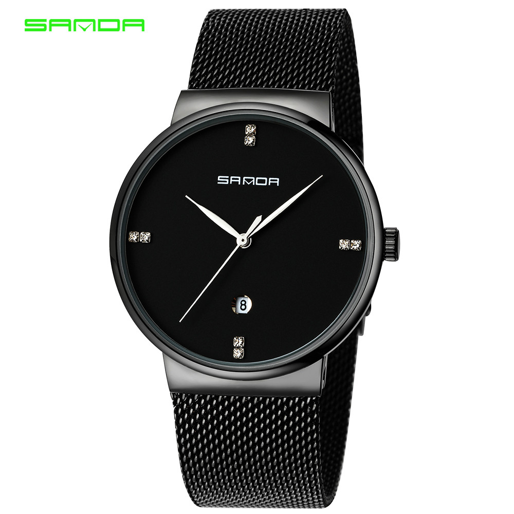 

SANDN черный, watchwatch классический вахта wristwatch случайных вахты кварца вахты