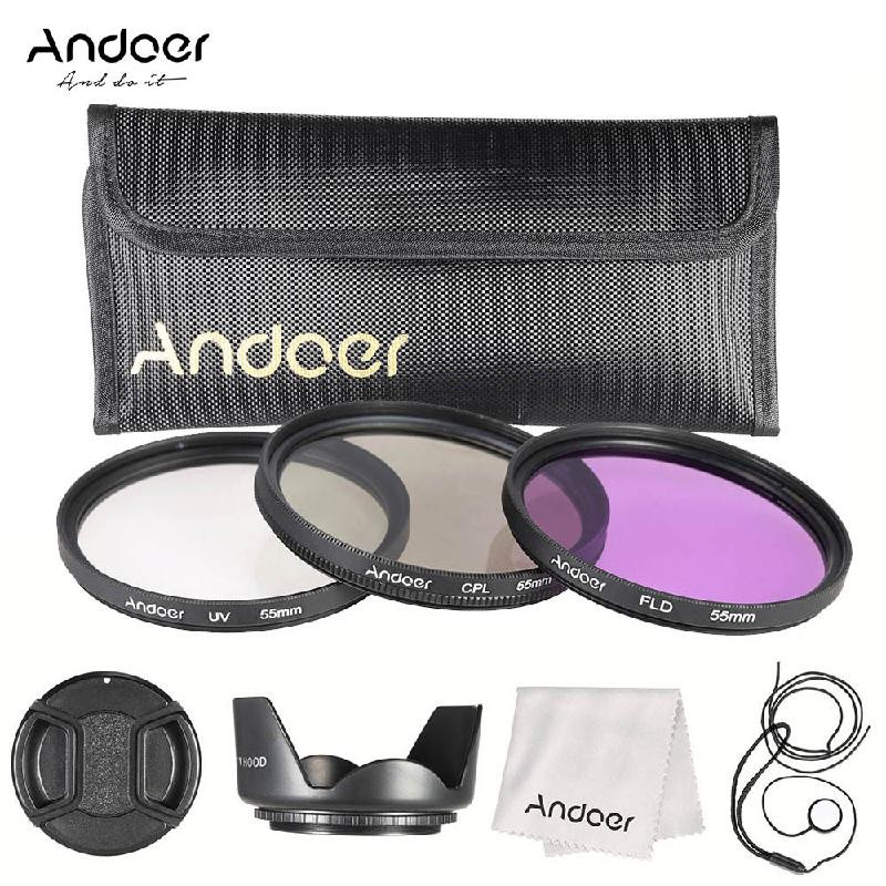 фото Крышка объектива andoer black 55мм