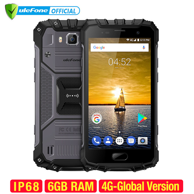 фото Ulefone armor 2 ip68 водонепроницаемый мобильный телефон ulefone черный 6gb