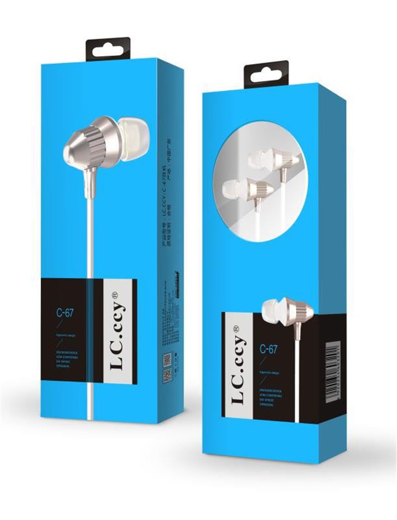 

GANGXUN White, Наушники-вкладыши Colorful Headset Hifi Earbuds Bass Наушники