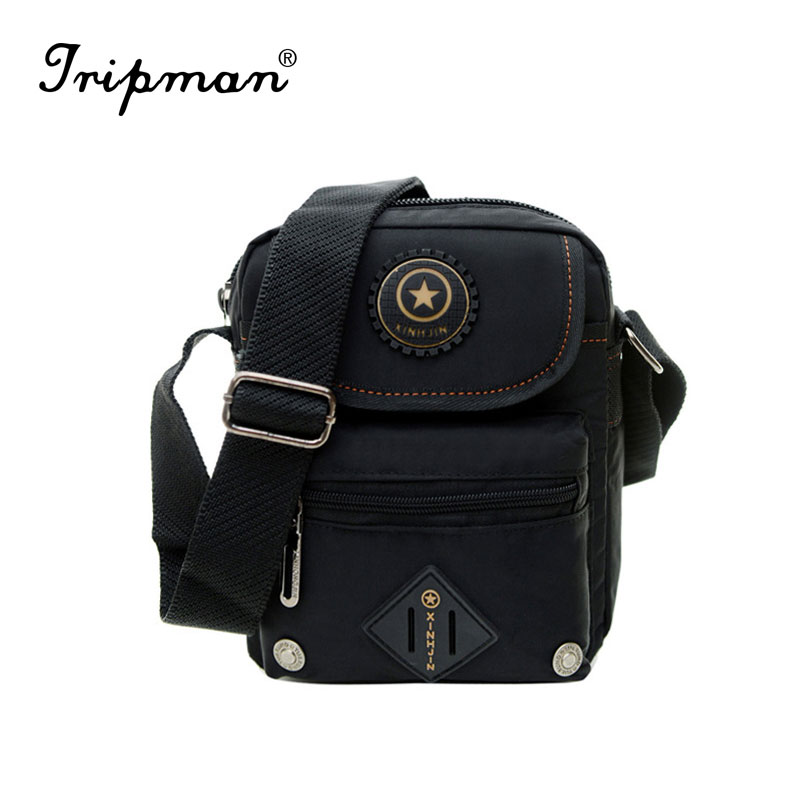 

Tripman Чёрный цвет, Crossbody Мужчины мешок посыльного