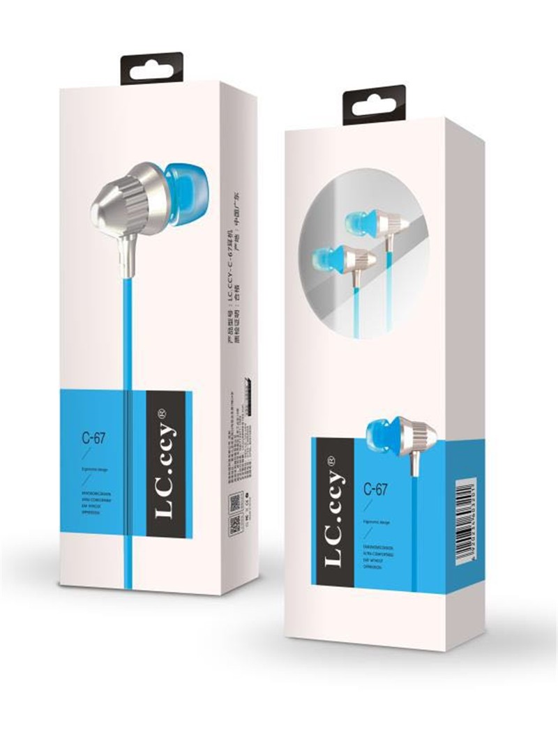 

GANGXUN Blue, Наушники-вкладыши Colorful Headset Hifi Earbuds Bass Наушники