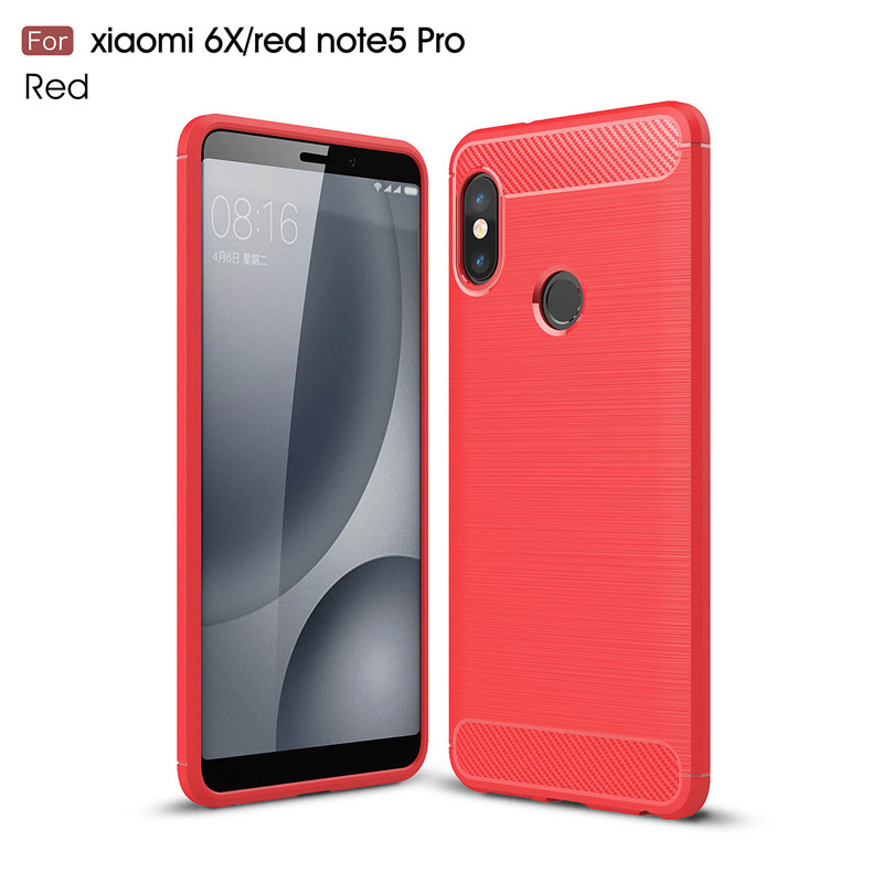 

KYKEO Красный Xiaomi redmi note5pro, Carbon Fiber Phone Cases For xiaomi 6X Case