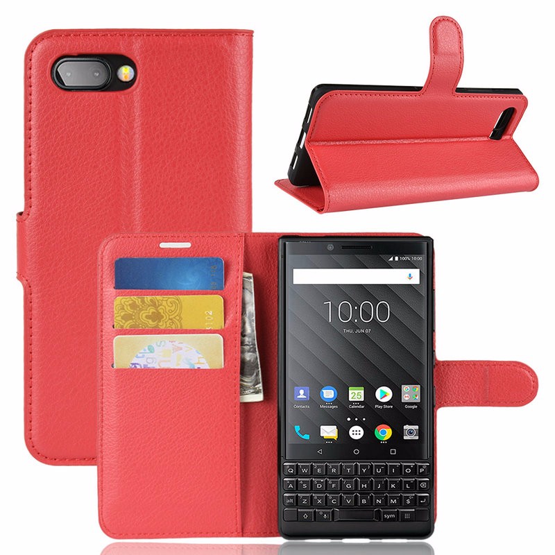 

WIERSS красный для BlackBerry KEY2, для BlackBerry KEY2 KEYtwo Athena Wallet Phone Case