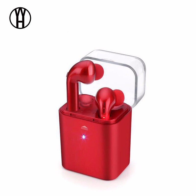 

WH Red, earplug с зарядным ящиком для iPhone 7 Samsung Huawei Xiaomi