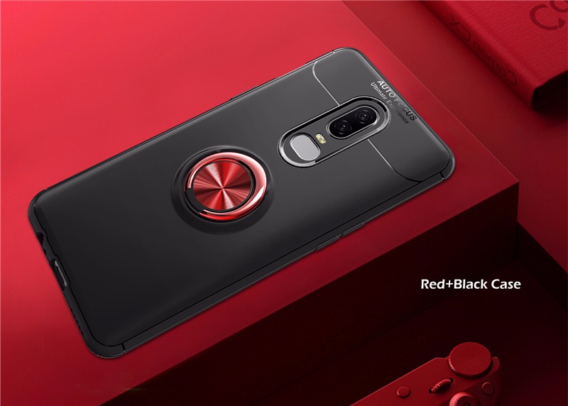

goowiiz Красный черный One Plus 6, OnePlus 6 Case
