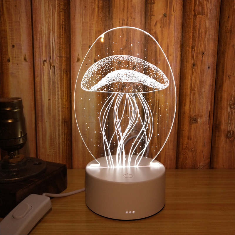 

Moslan медуза Менее 10 Вт, творческие 3D - настольная лампа