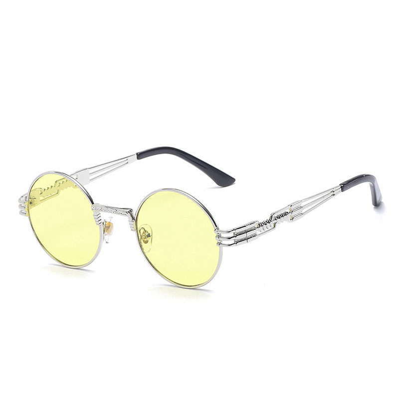 

LIKEU  NO9 Silver & Yellow, Солнцезащитные очки Steampunk
