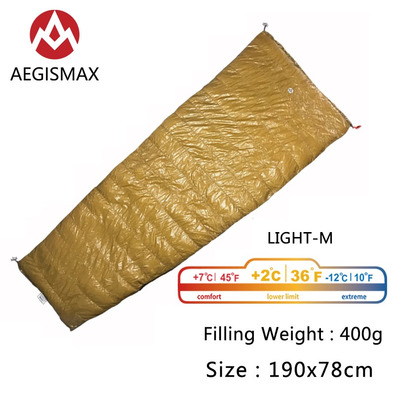 

Aegismax LIGHT, AEGISMAX Открытый кемпинг LIGHT Goose Down Конверт Спящая сумка Трехсезонный вни