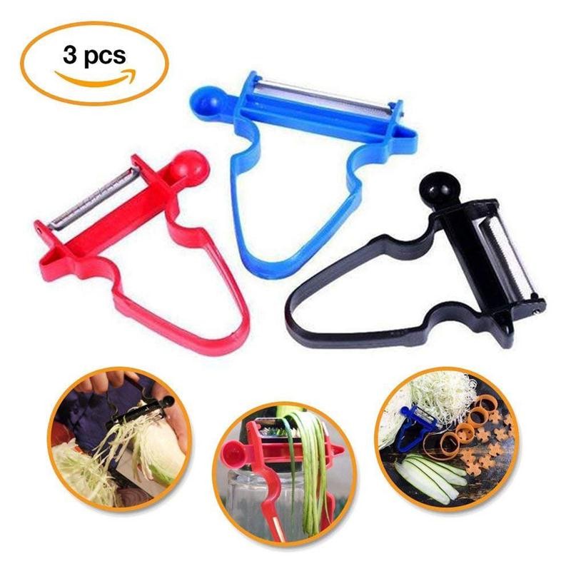 

Meihuid, Уничтожитель овощей с размножением Fruit Slicer Magic 3Pcs Trio Peelers Peeler