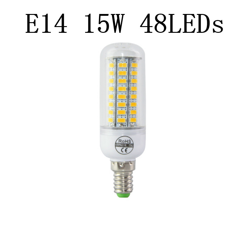 

AIUNCI E14 15W 48LEDs Cold White, SMD 5730 светодиодный s кукурузы лампы