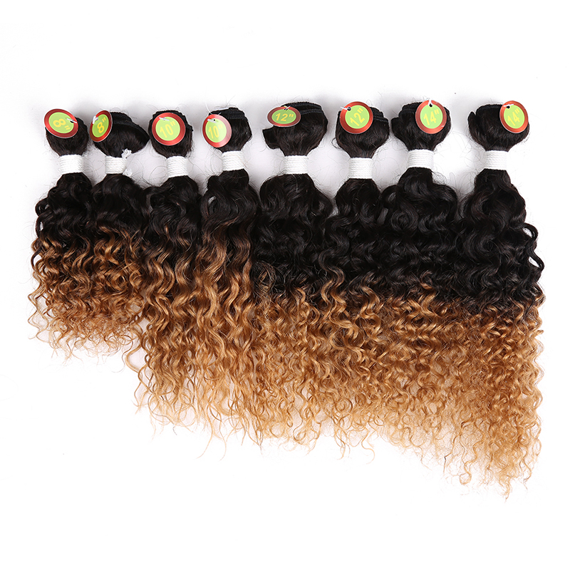 

Golden Beauty T1B27 8 8 10 10 12 12 14 14, jerry curl human hair