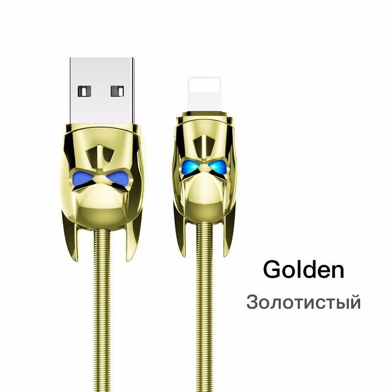 

HOCO Золото 1,2 м, Металлический пружинный USB-кабель Уникальный внешний вид для iphone X