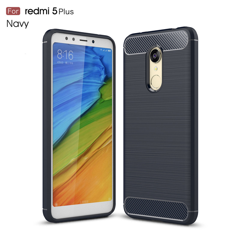 

KYKEO Синий цвет Redmi 5 Plus, Carbon Fiber Phone Cases For xiaomi redmi 5 Plus